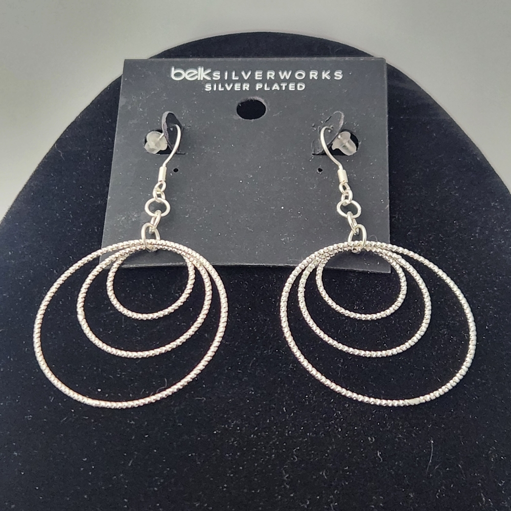 Belk Silverworks Triple Hoop Earrings